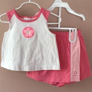 Toddler Oshkosh skort and shirt bundle, size 4T, knit tank style top